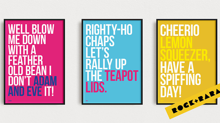 typography wall art cockney rhyming slang by Rock and Rara