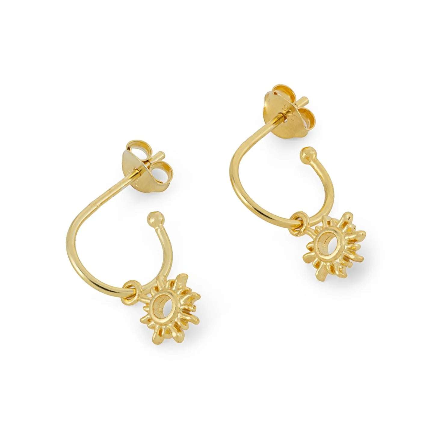 1 & 8 Gold Ray Earrings