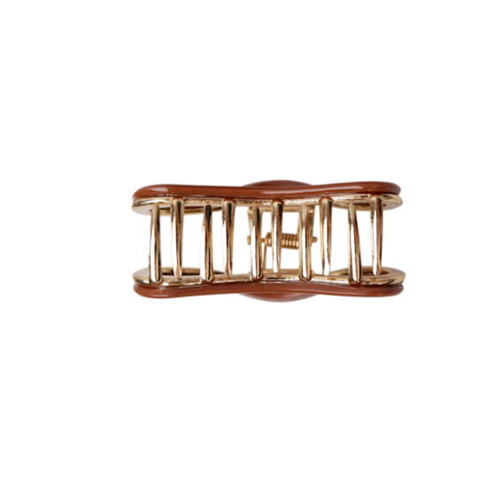 Black Colour Zen hair claw in brown