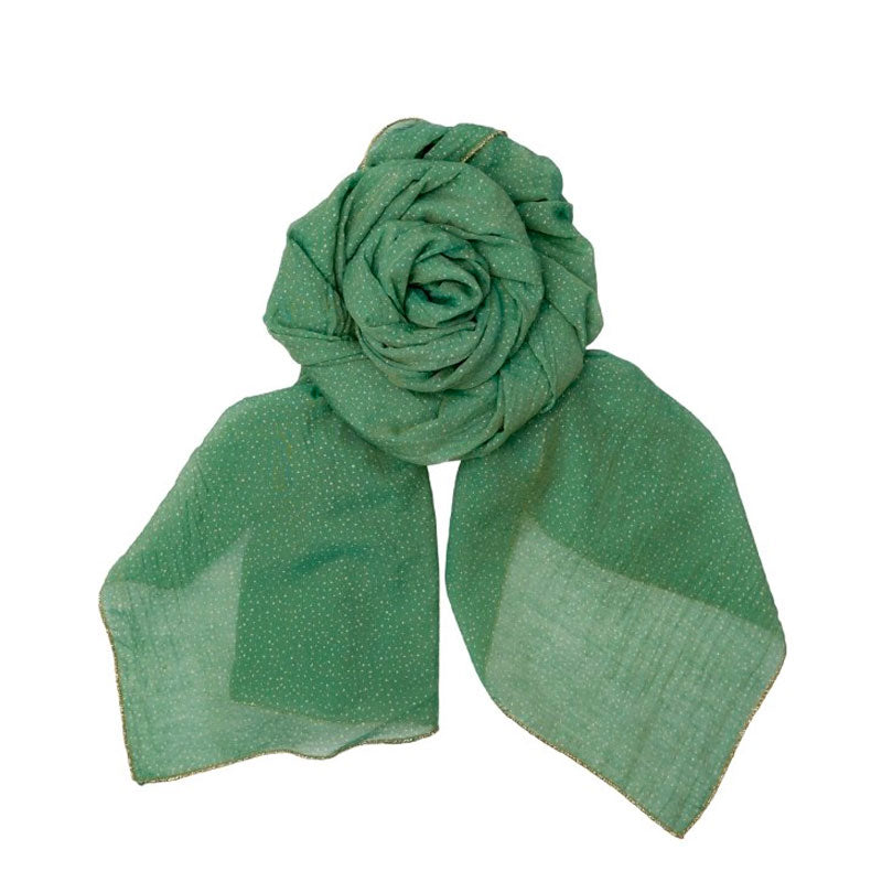 black colour green glam dot scarf