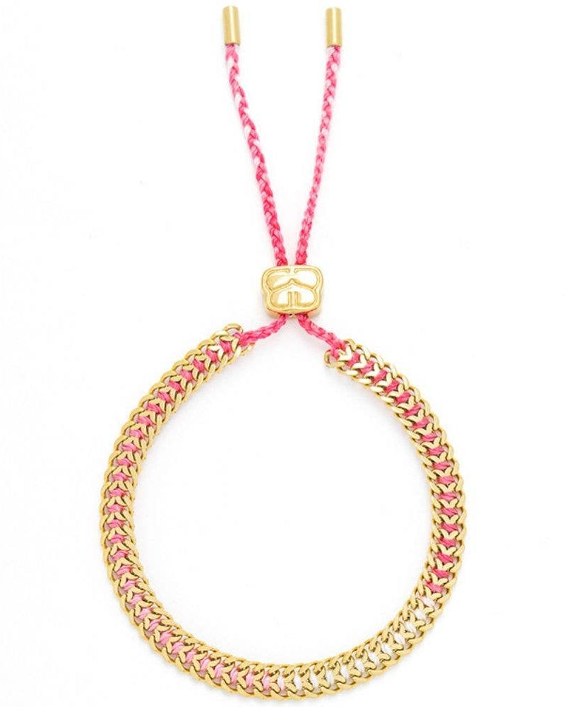 Boho Betty Athena Pink Gold Braided Bracelet 2