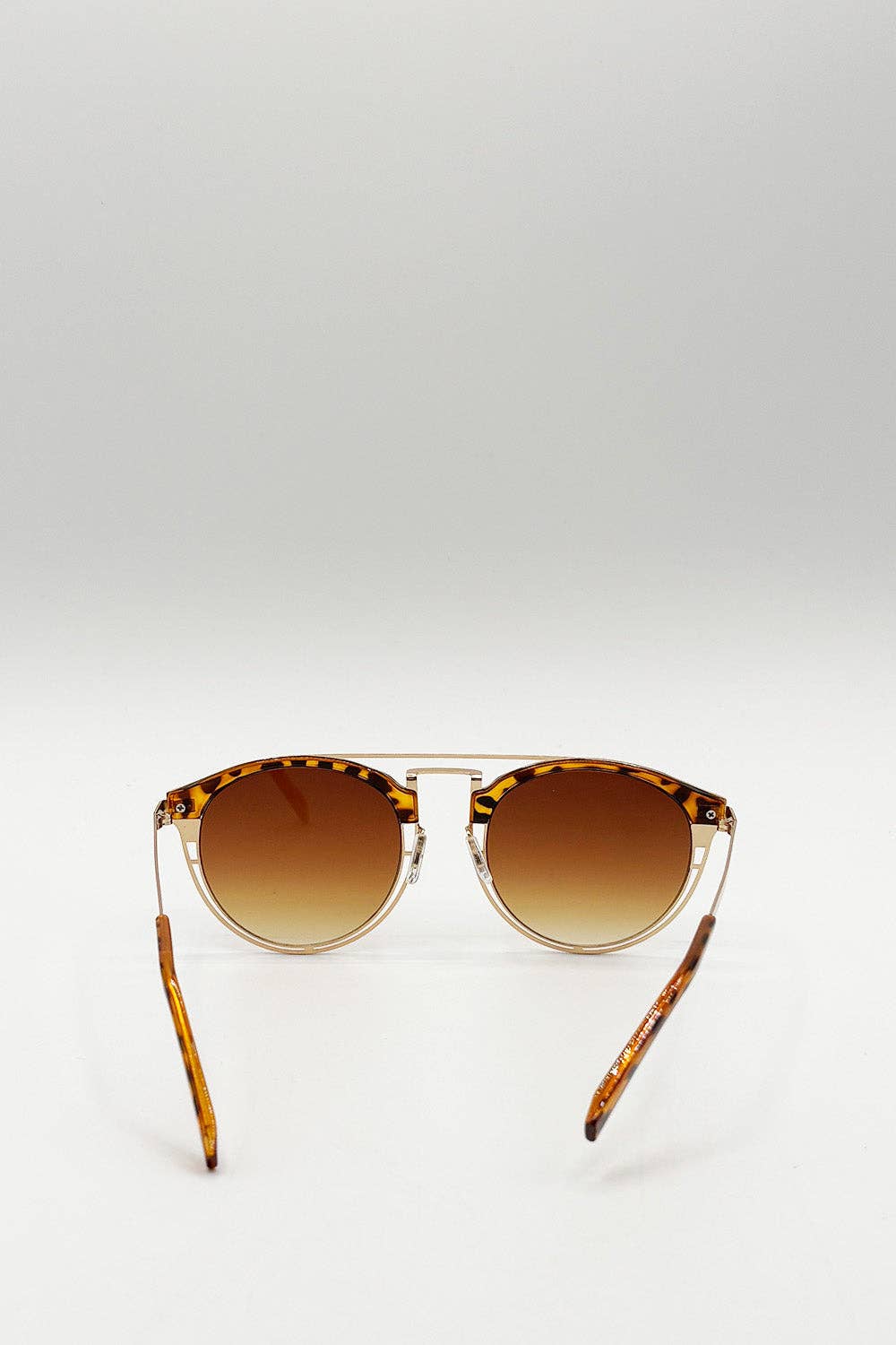 Brown Tortoiseshell Sunglasses with Brown Revo Lenses back