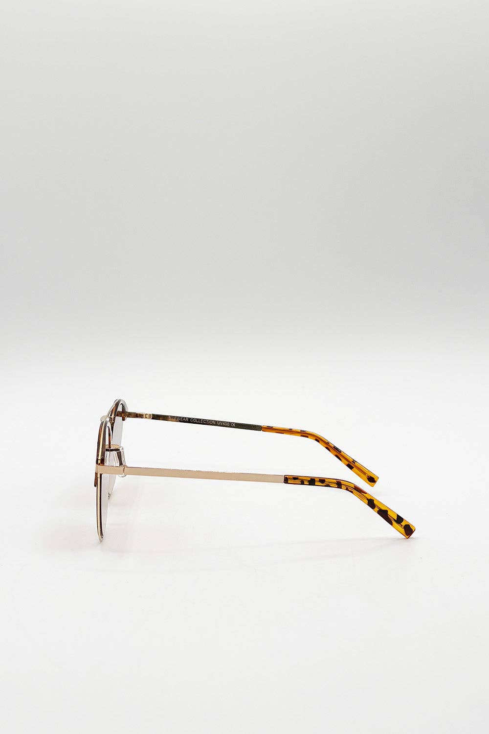 Brown Tortoiseshell Sunglasses with Brown Revo Lenses side