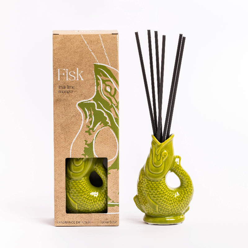Fisk fragrance diffuser with packaging on a white background