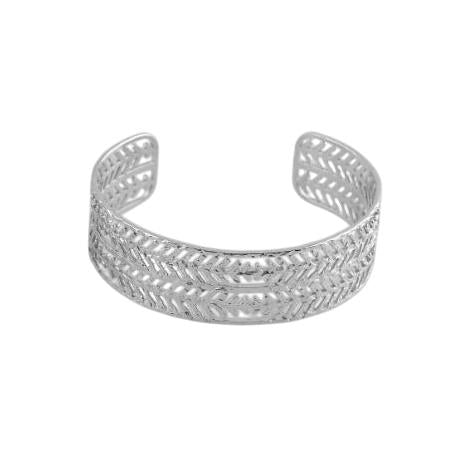 Chevron bracelet in silver