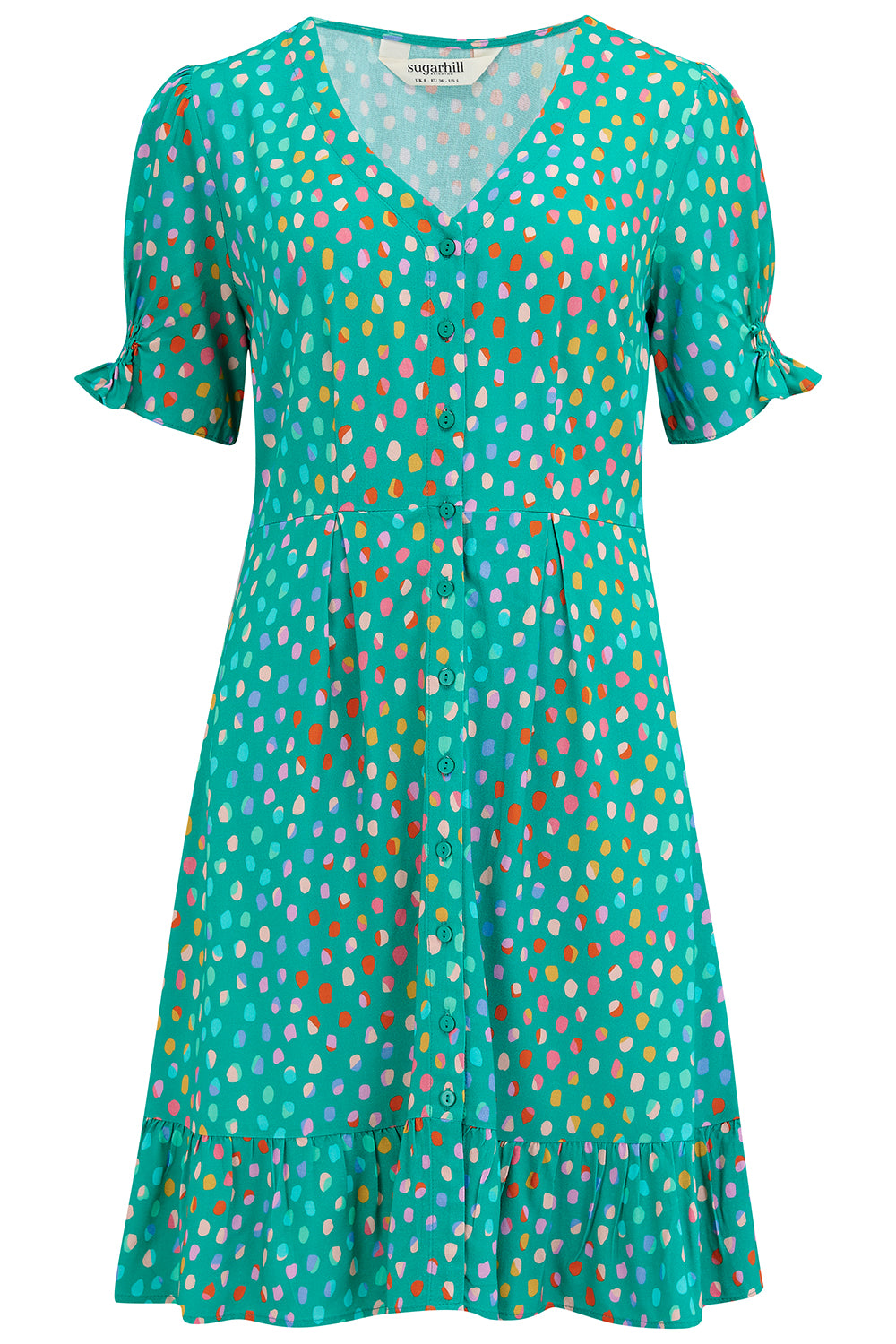 Sugarhill Marigold Mini Dress - Green, Rainbow Pebbles