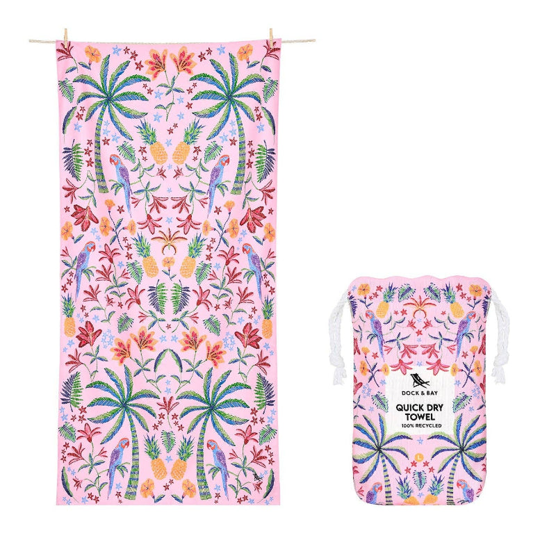 Dock & Bay Quick Dry Towel - Pink Paradise: Large (160x90cm)