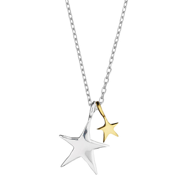 ESTELLA BARTLETT DOUBLE STAR CHARM NECKLACE