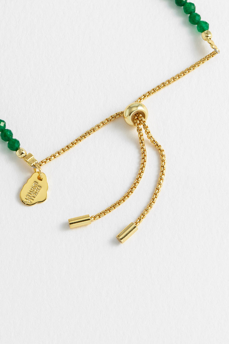 Estella Bartlett Amelia Bracelet Green Agate clasp