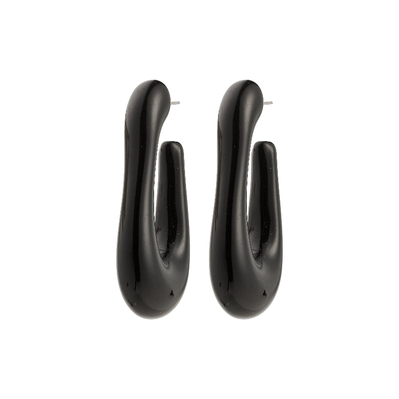 Pilgrim Elijah Earrings Black