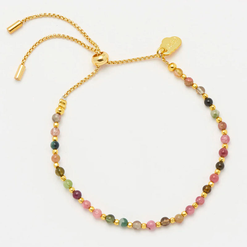 Estella Bartlett Amelia bracelet in Tourmaline and gold plated beads