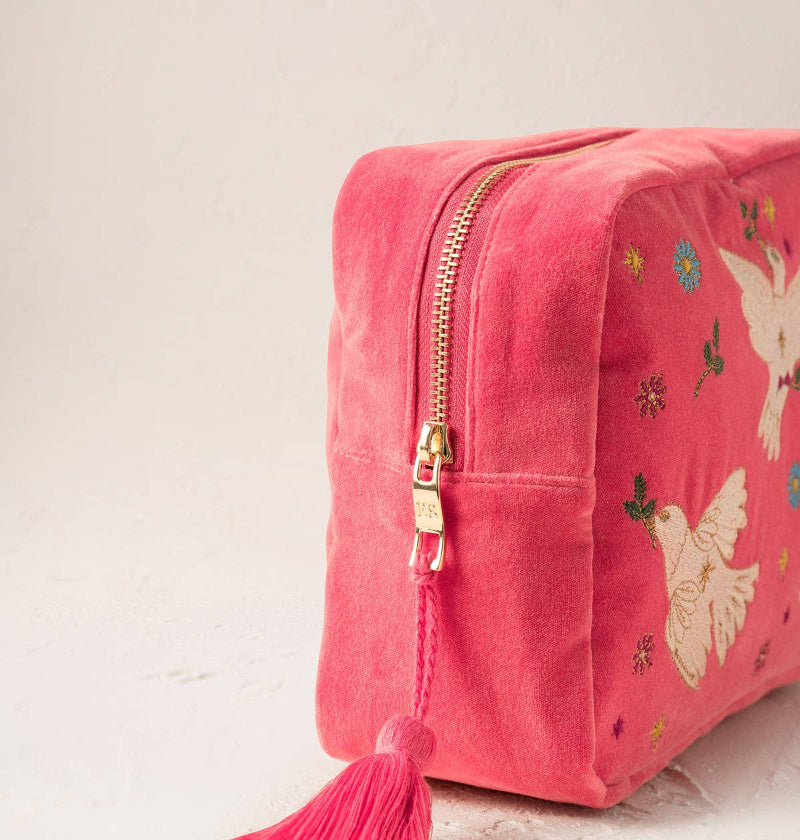 Elizabeth Scarlet Doves of Peace Wash Bag 2