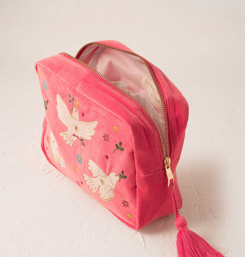 Elizabeth Scarlet Doves of Peace Wash Bag 3