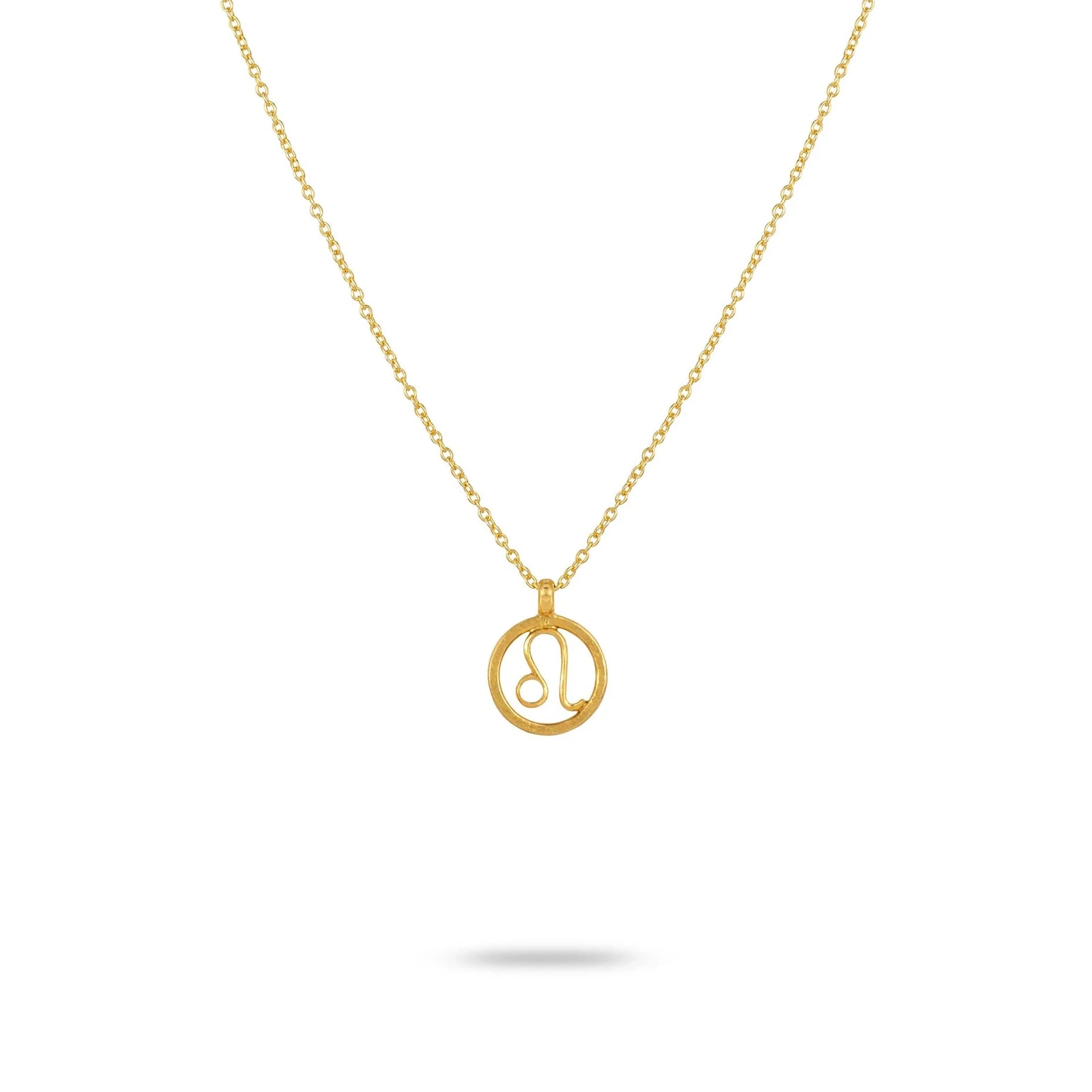 gold zodiac sign necklace for leo