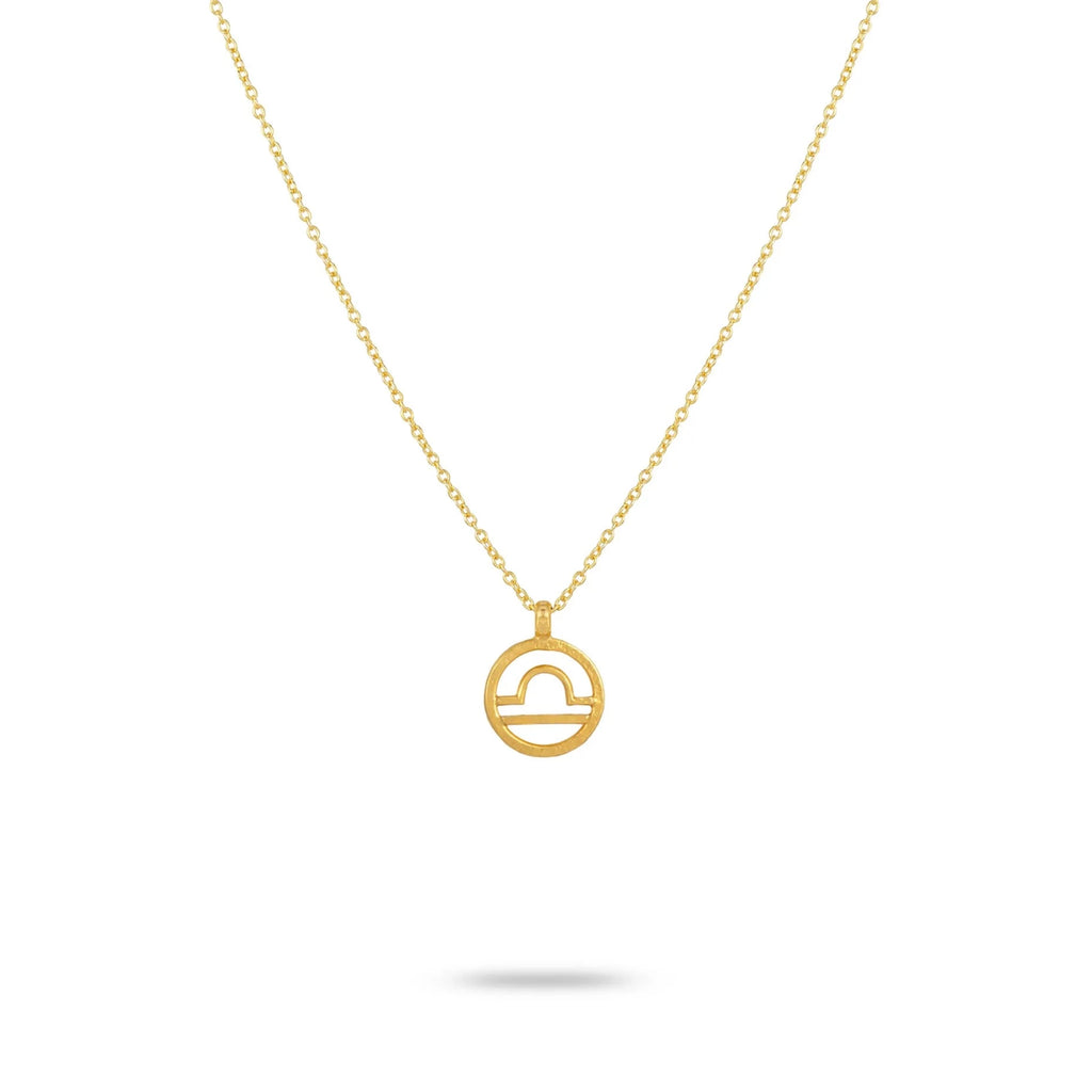 zodiac necklace for libra in gold