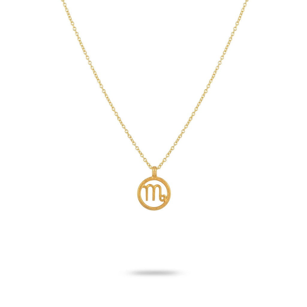 gold zodiac necklace for scorpio