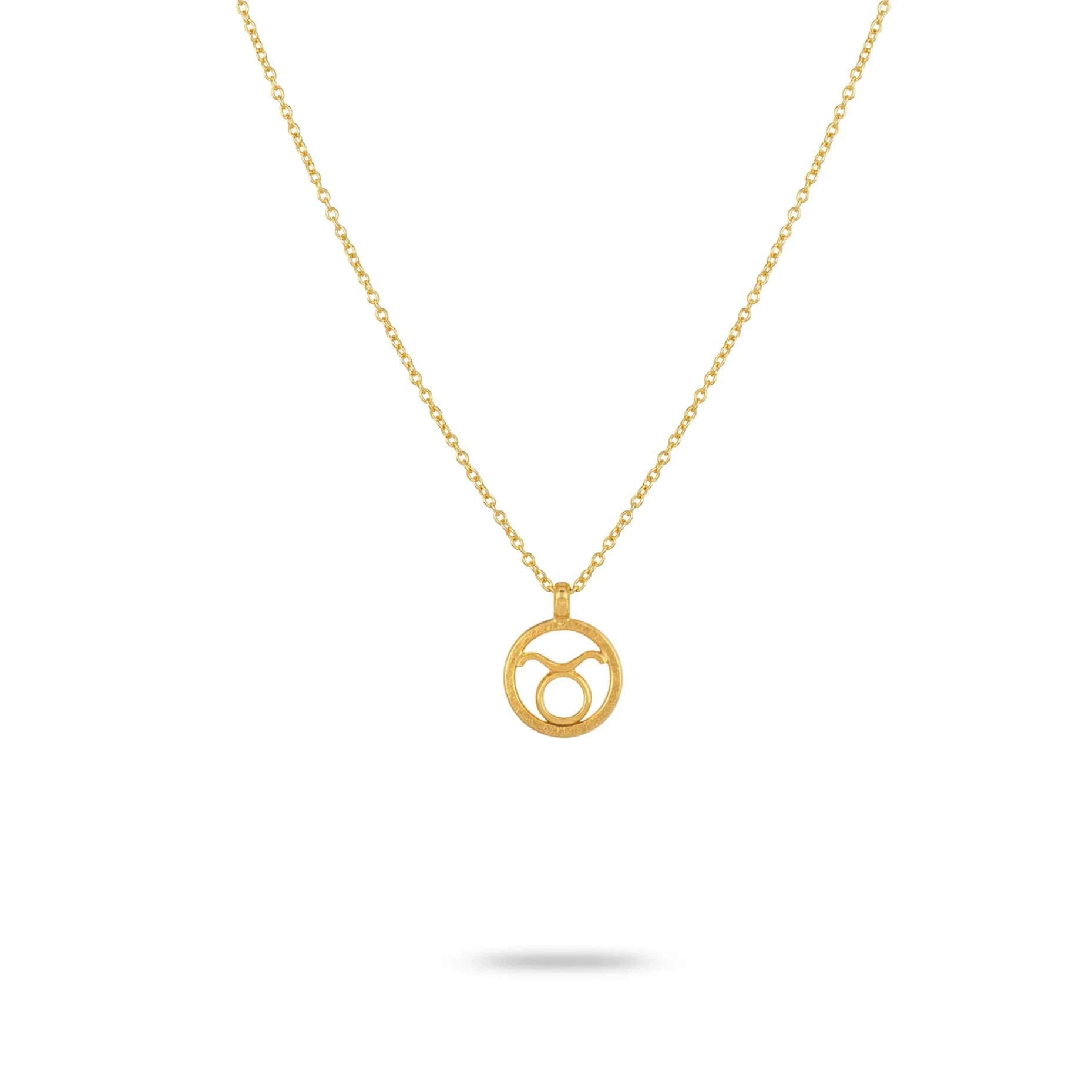 gold zodiac necklace for Taurus