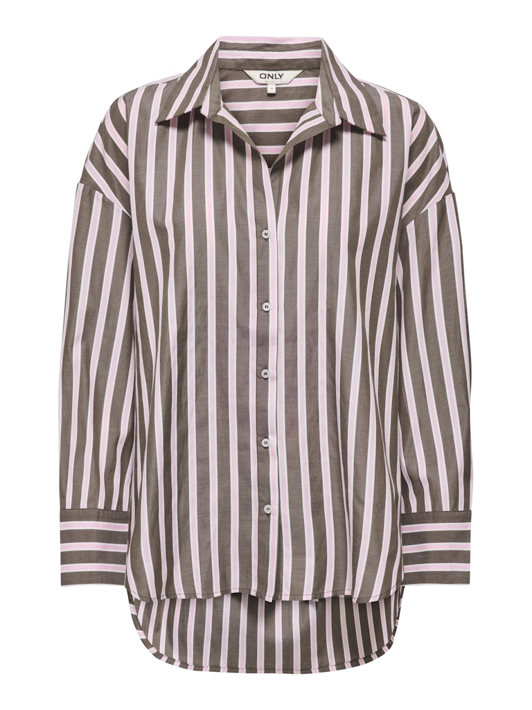 Striped shirt with long sleeves on a white background