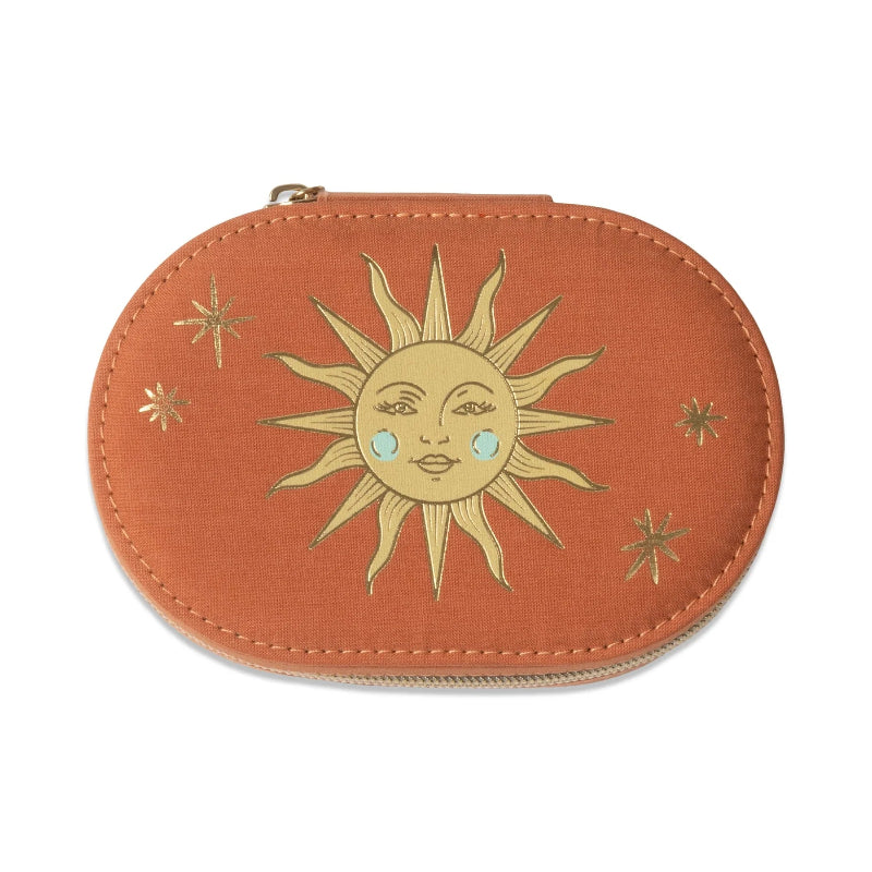 Oval Jewellery Case-TerracottaS un top
