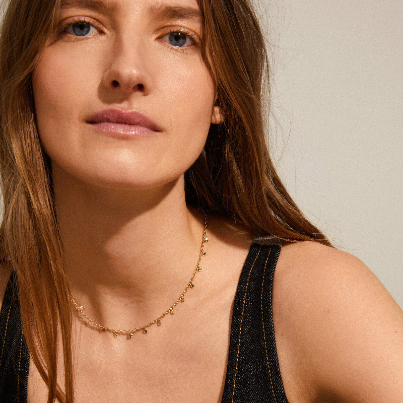 Pilgrim Panna Necklace Gold-plated on model