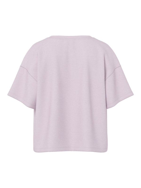 Light purple t-shirt on a white background
