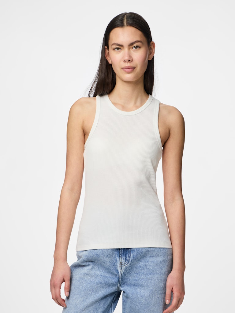 Pieces Ruka Boxer Tank Cloud Dancer on model