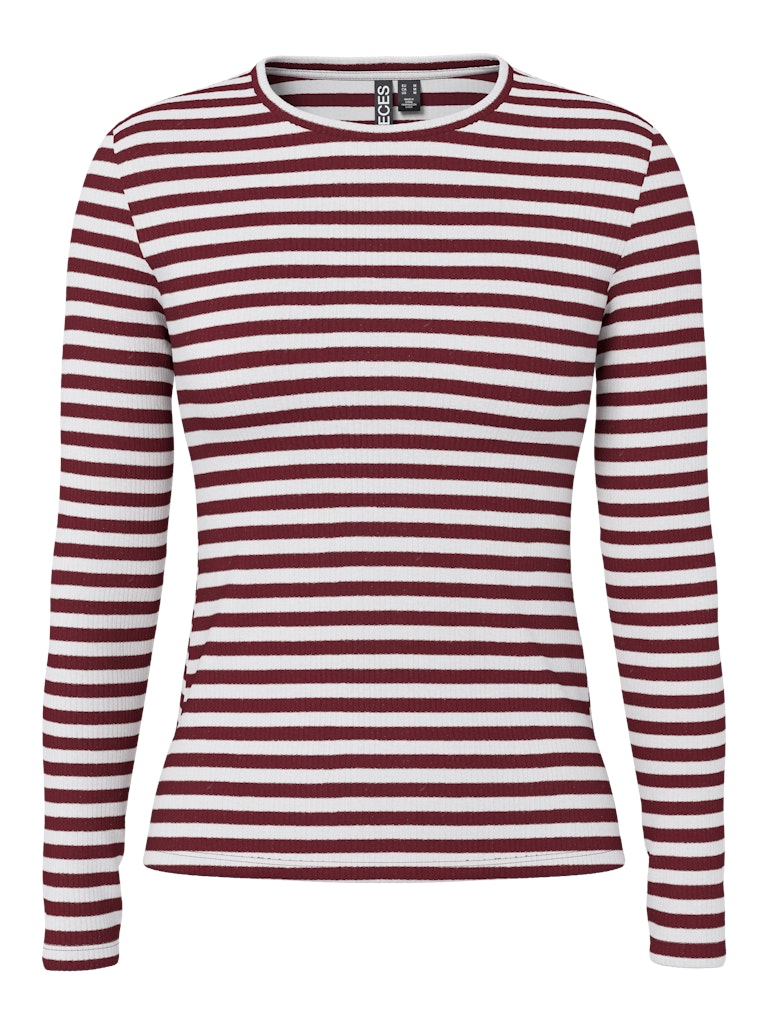 Pieces Ruka Long Sleeve Top- Tawny Port
