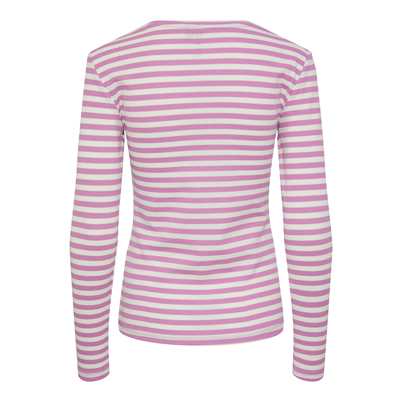 PIECES RUKA STRIPED TOP IN LILAC