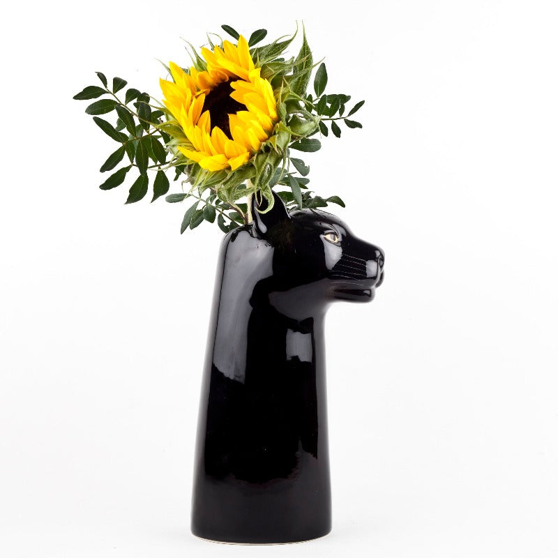 Handpainted black pantha flower vase
