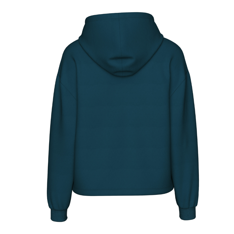 Pieces Chilli Women's Cropped Hoodie Teal back