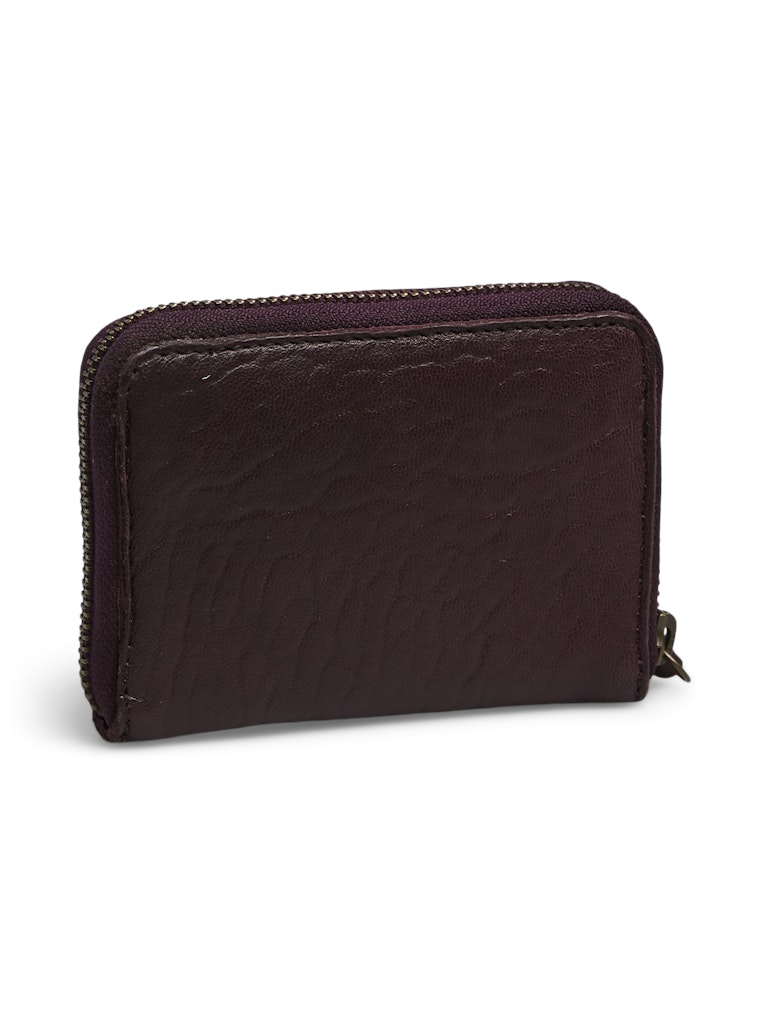 Brown leather wallet on a white background