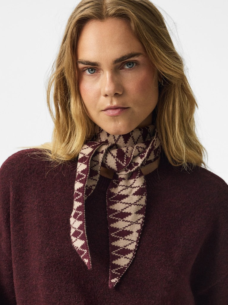 Pieces Komma Triangle Scarf Argyle