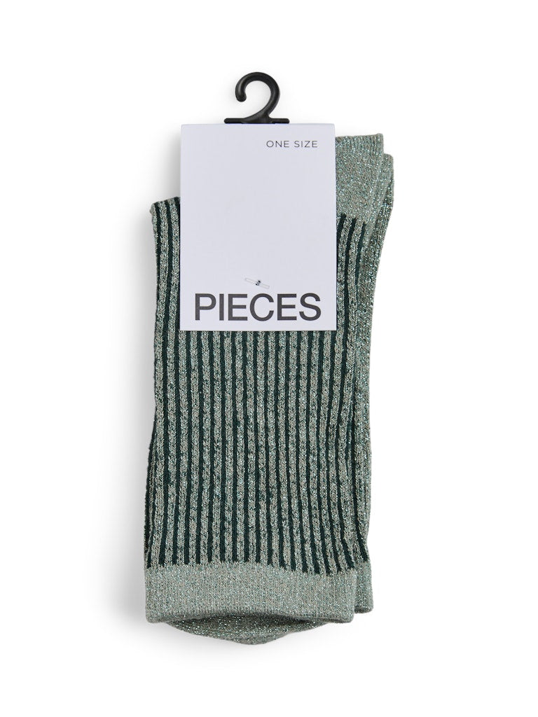 Pieces Sebby Glitter Sock Green folded