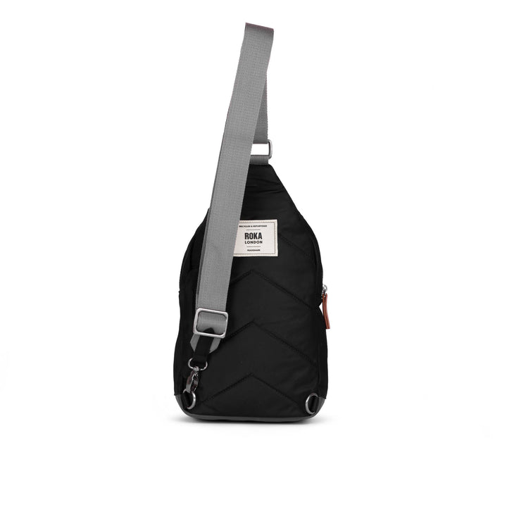 Black Sling Bag with Grey Strap