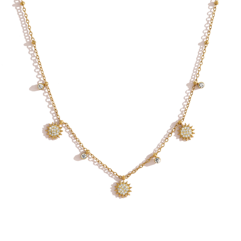 Gold Sunflower Necklace