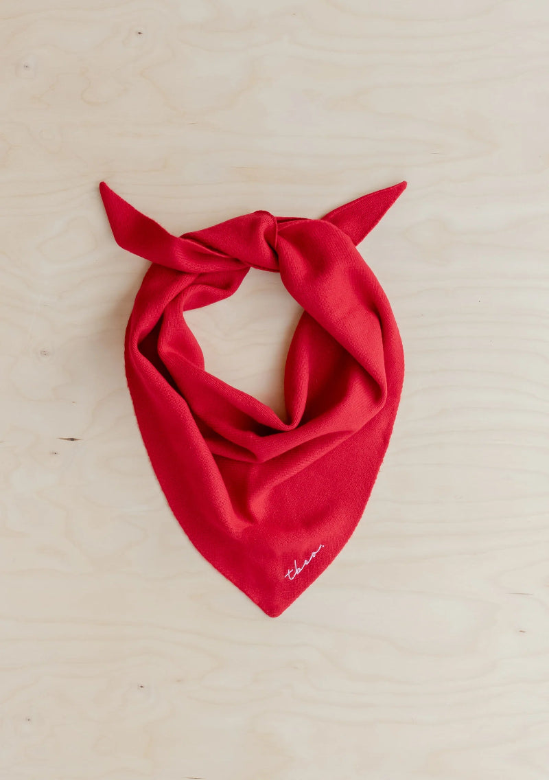 TBCO Merino Wool Triangle Scarf Red