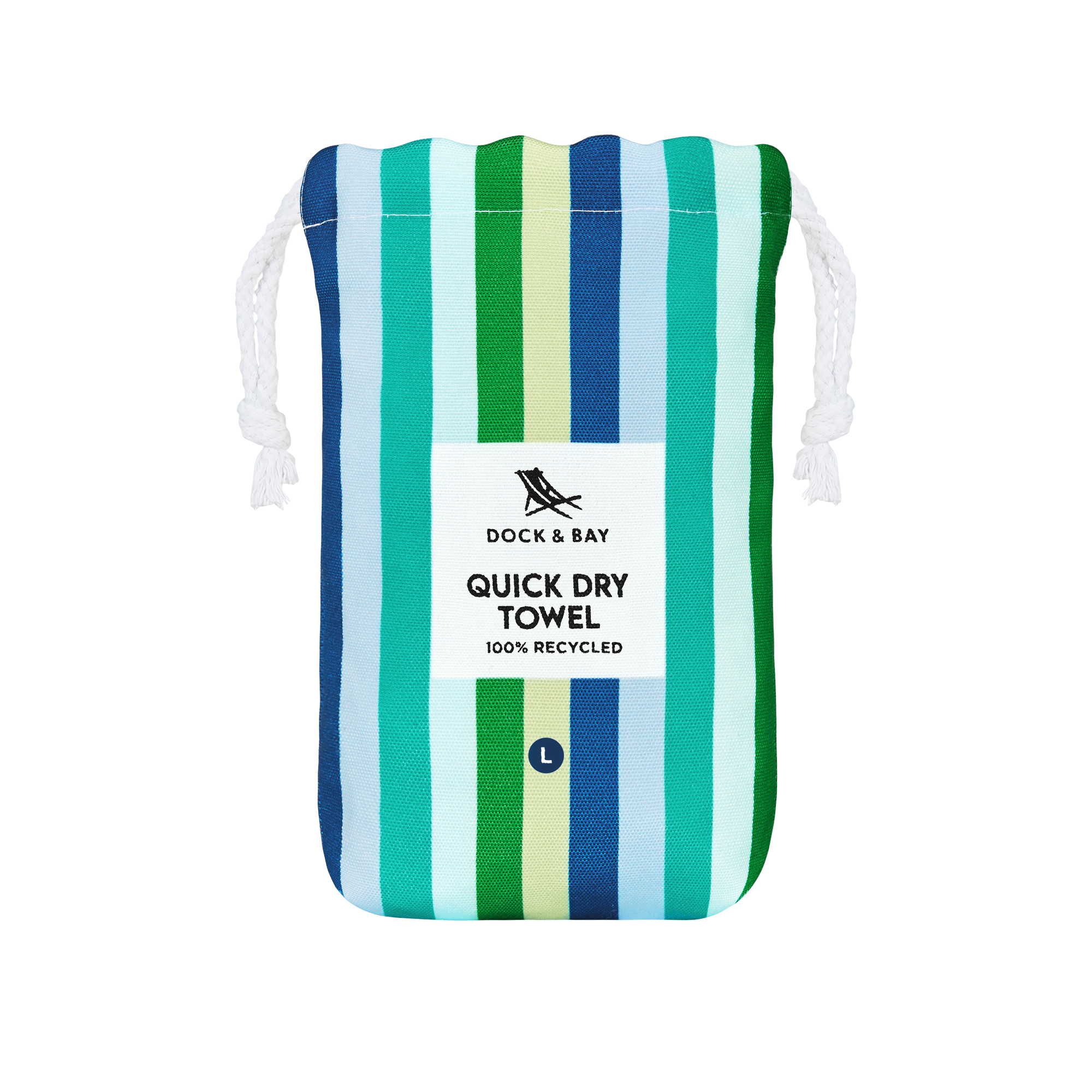 Dock & Bay Quick Dry Towels - Cool Lagoon Large (160 x 90cm) bag