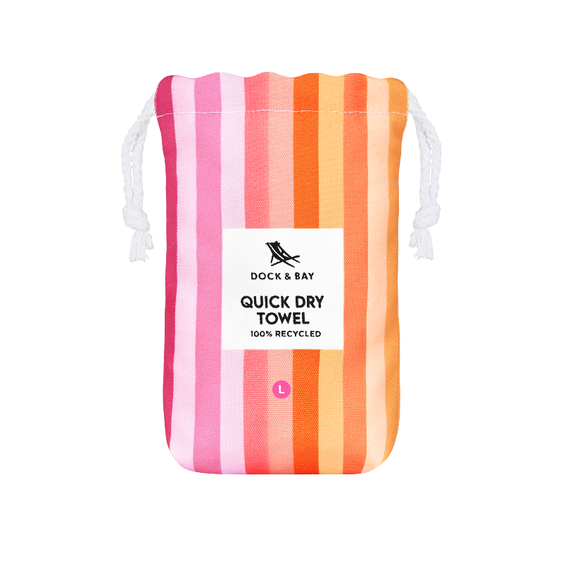 Dock & Bay Quick Dry Towels - Miami Sorbet Large (160 x 90cm) bag