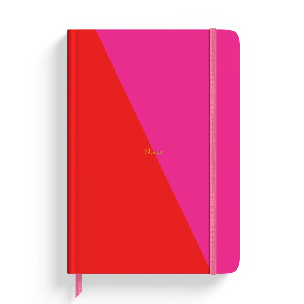 YOP & TOM A5 LINED NOTEBOOK WITH RED AND PINK COVER