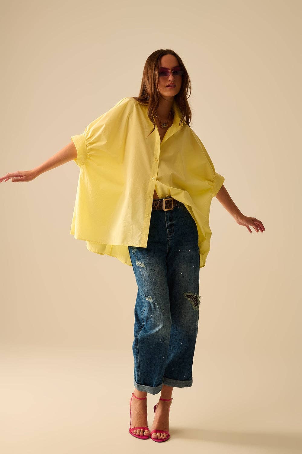 Yellow Oversized Blouse 2