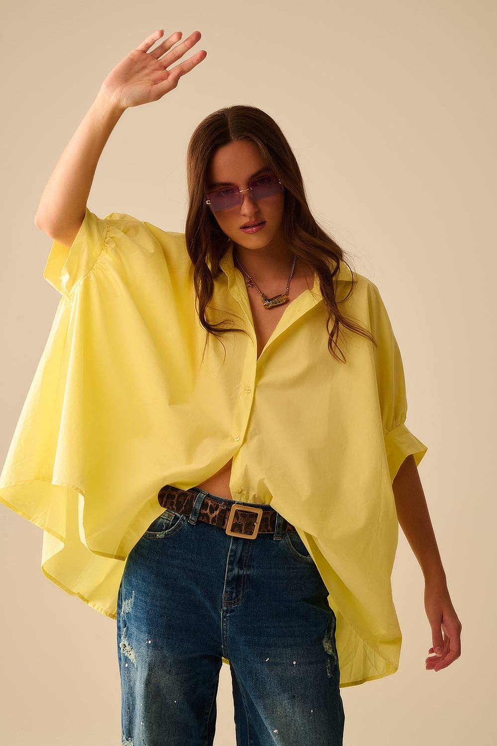 Yellow Oversized Blouse 4