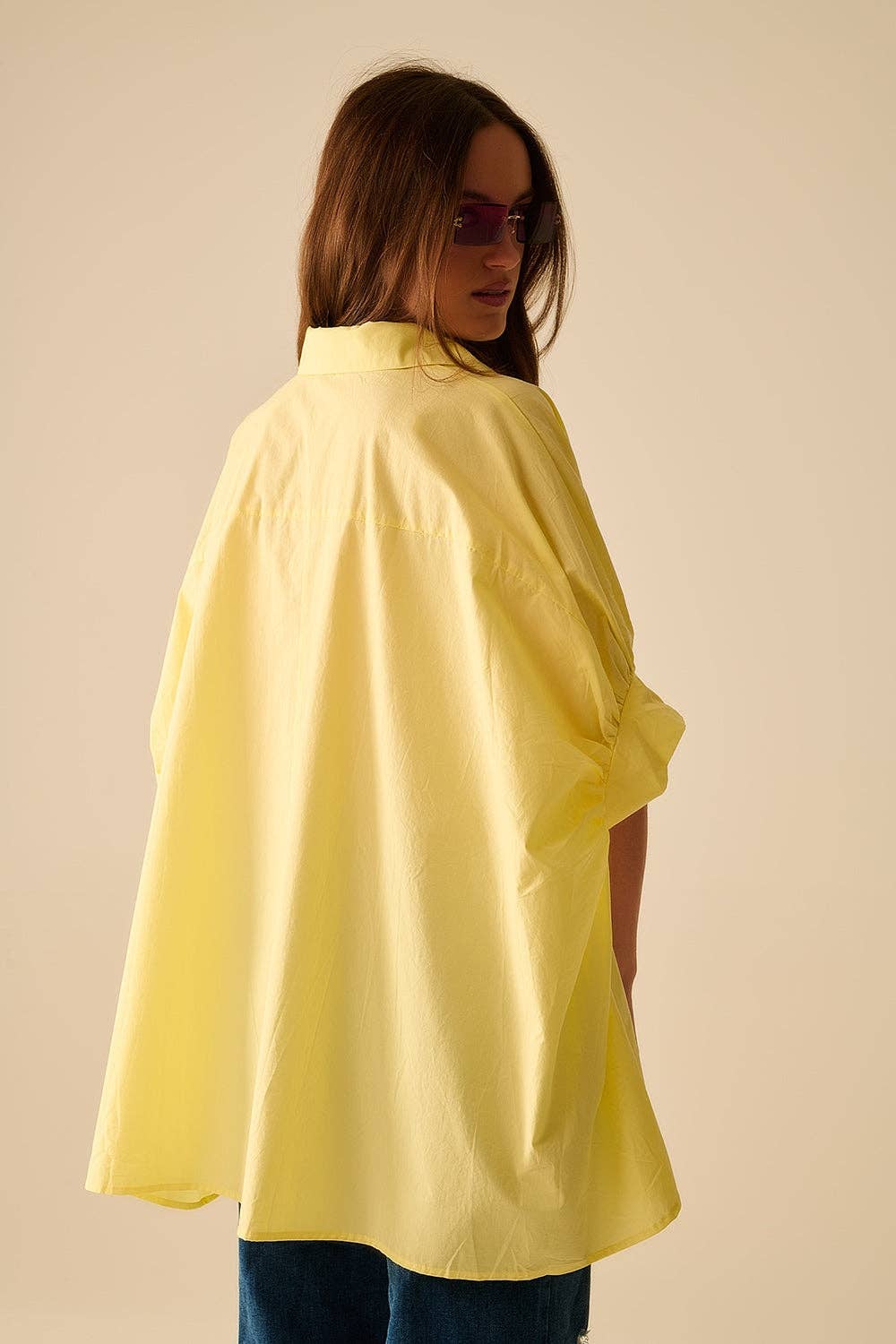 Yellow Oversized Blouse back