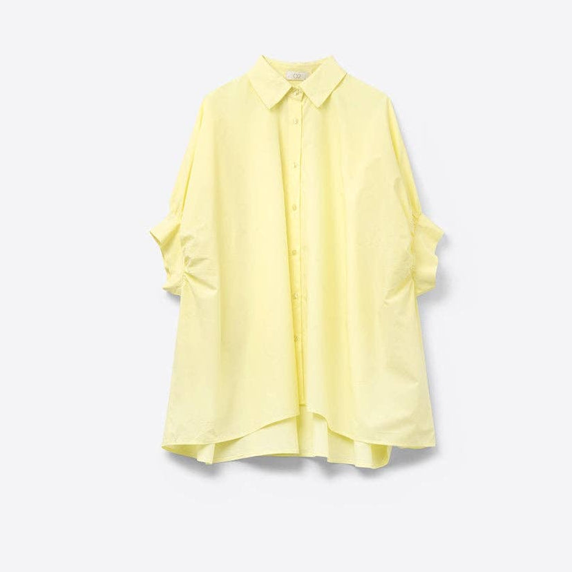 Yellow Oversized Blouse white background