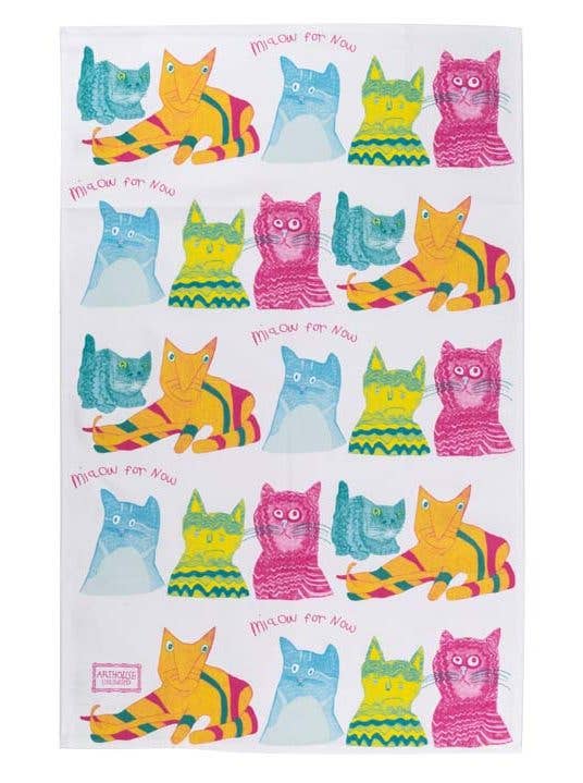 arthouse Miaow for Now Cotton Tea Towel 2