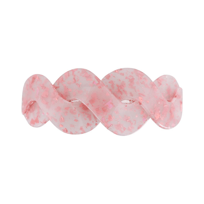 Black Colour Antonia twisted hair clip pink