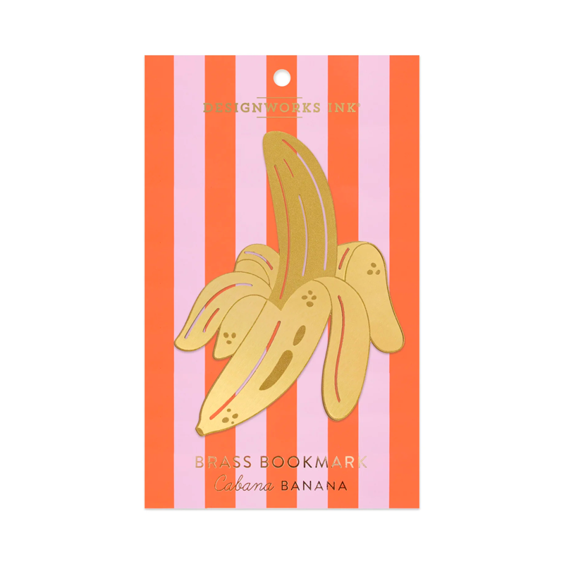 Designworks brass bookmark cabana banana