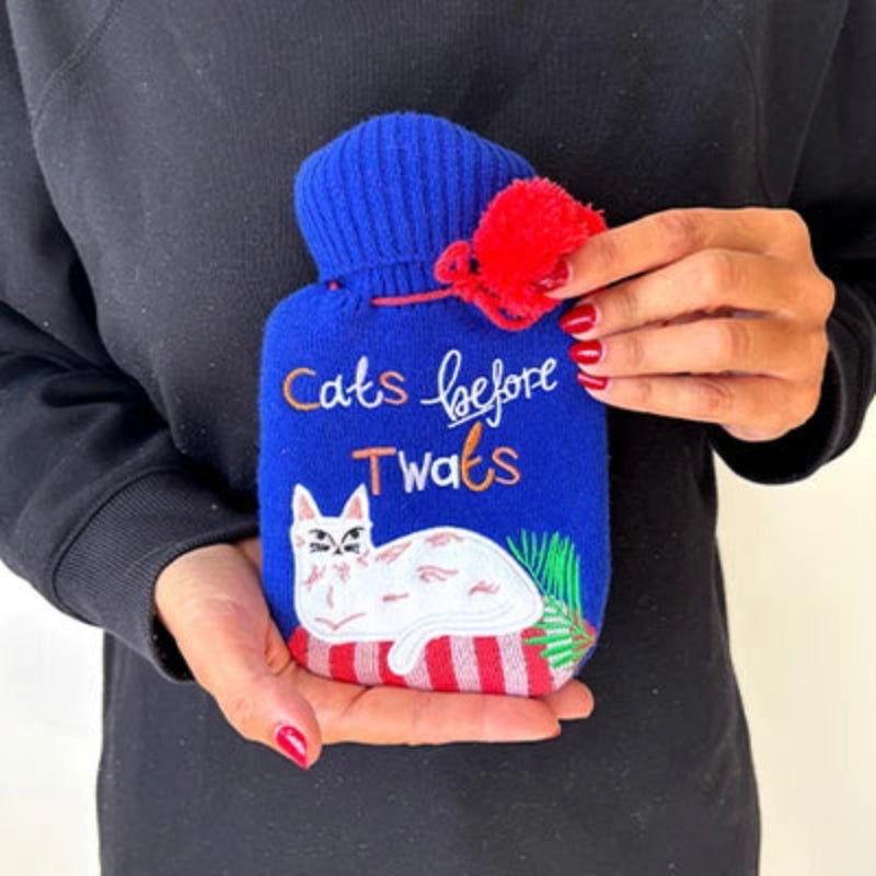 Cats Before Twats Hot Water Bottle