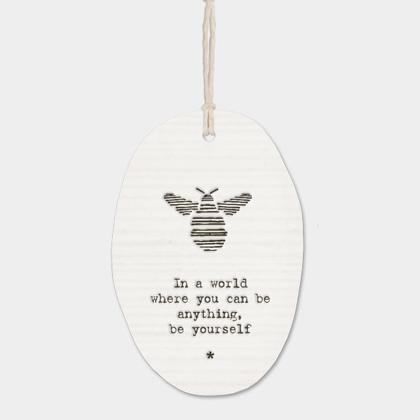 Porcelain Bee Hanger Token-In a World 2
