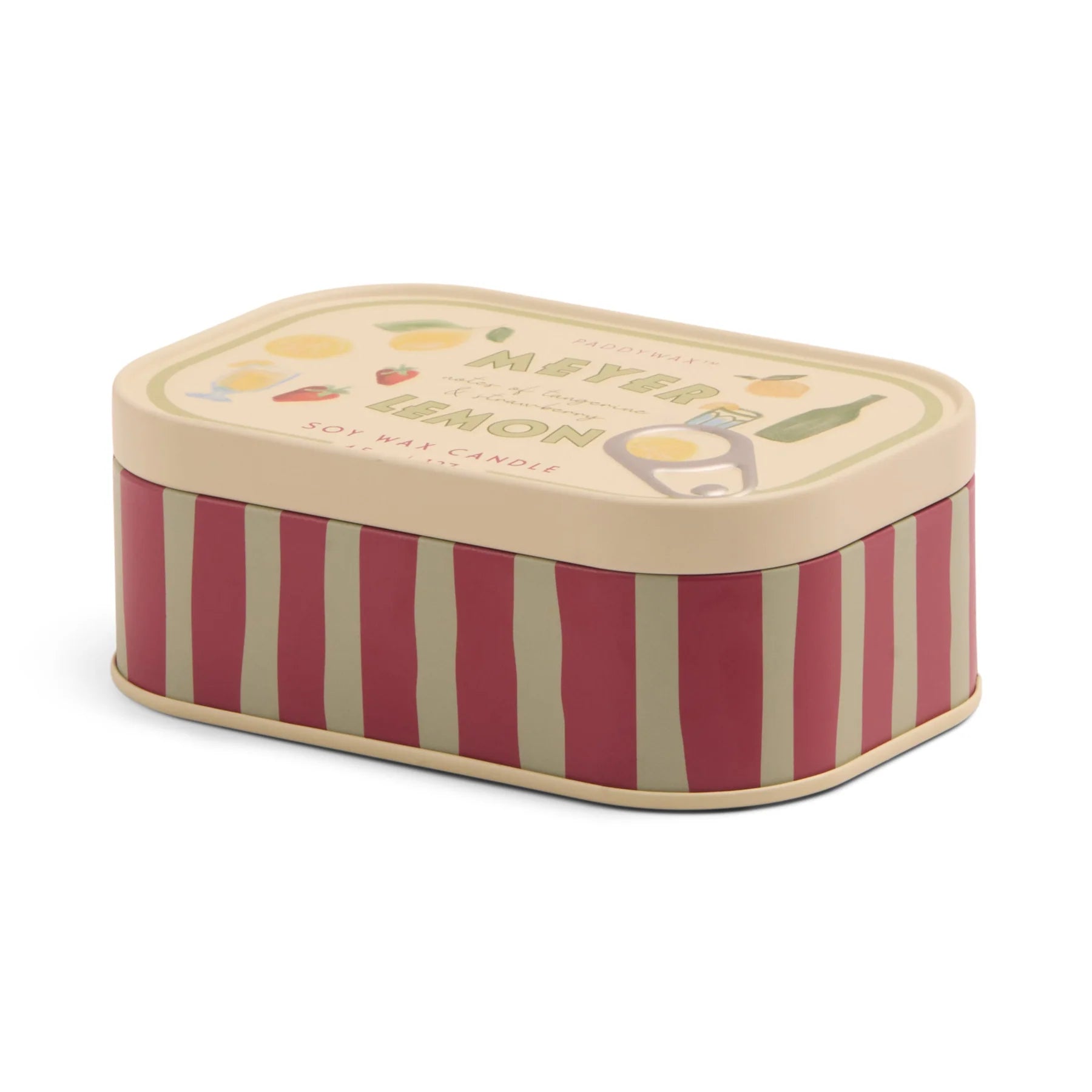 Meyer Lemon Bistro Candle Tin side