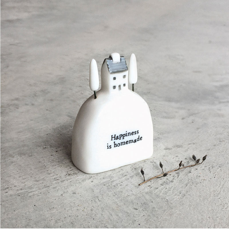 new home gift porcelain ornament of a house on a hill by East of India